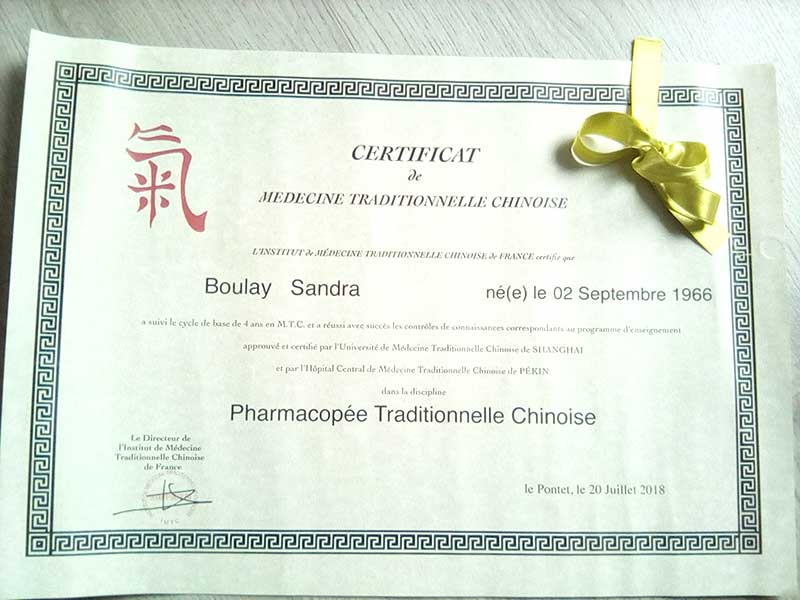 Diplôme pharmacopée traditionnelle chinoise